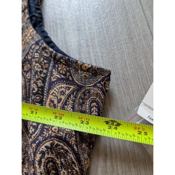 Vintage Units Woman Paisley Print Sleeveless Button-Down Blouse Vest 1X NWT - Picture 8 of 8